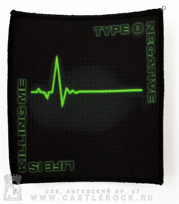 нашивка type o negative "life is killing me"