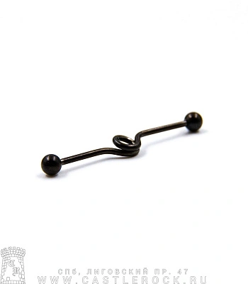 Штанга Индастриал Сталь Черная с Шариками и Витком 1,6 х 38 х 5/5