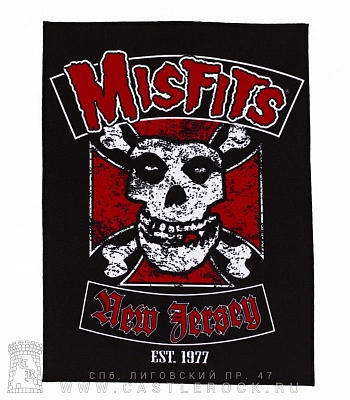 нашивка на спину misfits "new jersey est.1977"