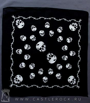 бандана черепа (колючая проволока)