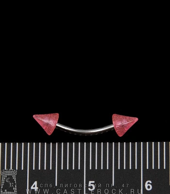 Микробанан Сталь с Акриловыми Шипами (розовыми) 1,2 х 10 х 4/4