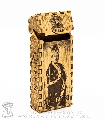 портсигар деревянный queen freddie mercury (узкий)