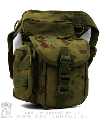 сумка на пояс текстиль многофункциональная (камуфляж зеленый)