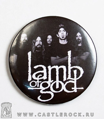 магнит круглый lamb of god (группа, ч/б)