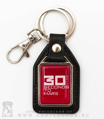 брелок прямоугольный на подкладке 30 seconds to mars (лого)