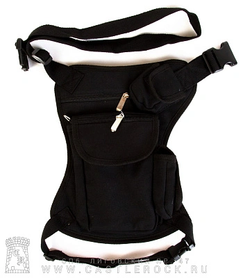 сумка на бедро текстиль полотно (черная)