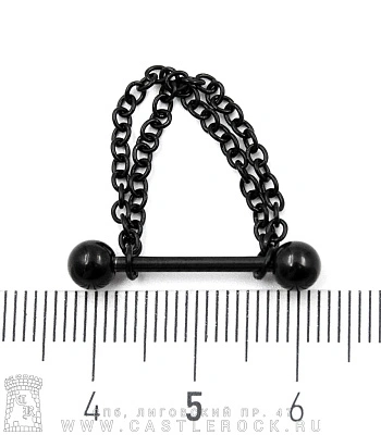 Штанга Сталь Черная с Шариками и Цепями 1,6 х 16 х 5/5
