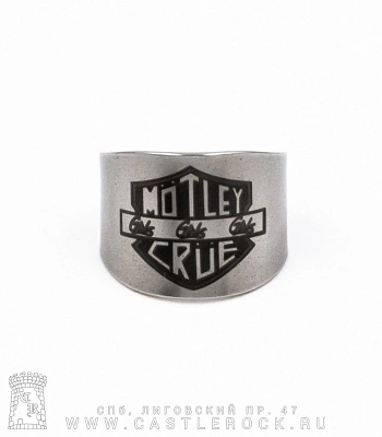 кольцо сталь с гравировкой motley crue (безразмерное)