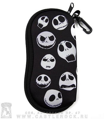 чехол для очков джек скеллингтон (ч/б)