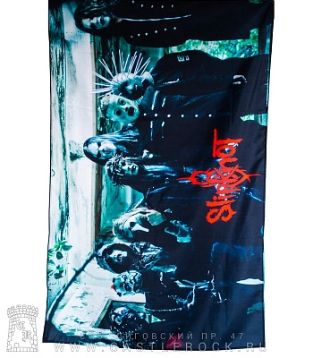 постер тканевый slipknot (группа, зеленый)