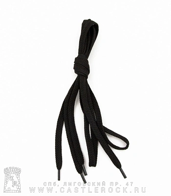 шнурки черные (плоские, 8 мм)