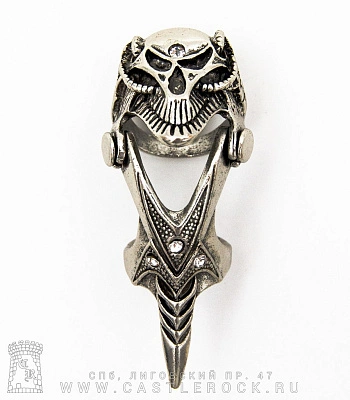 кольцо-коготь демон (стразы)