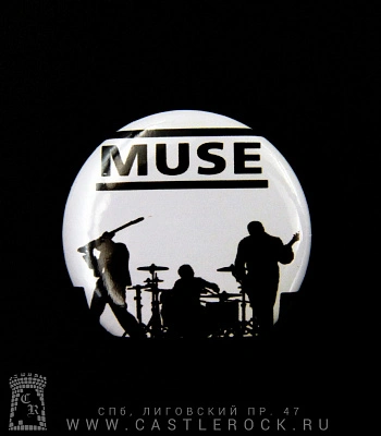 значок muse (силуэты, ч/б)