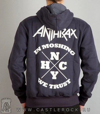 балахон на молнии anthrax (серый)