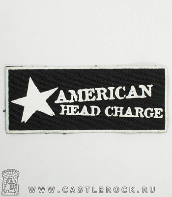 нашивка american head charge (белая надпись)