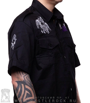 рубашка с коротким рукавом black sabbath (вышивка)