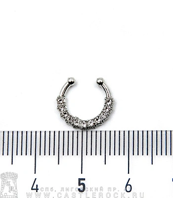 Обманка для септума Обод (стразы прозрачные)