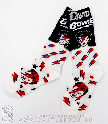 носки david bowie "aladdin sane" (ч/б)