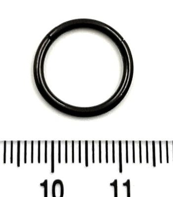 Сегментное Кольцо Кликер Сталь Черное 1,6 х 12
