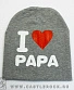шапочка детская i love papa (серая)