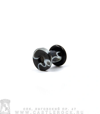 Тоннель Акрил Черный (с резинкой) 5 мм