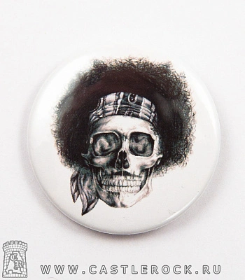 значок jimi hendrix (череп)