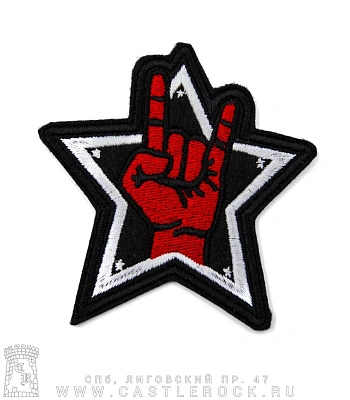 нашивка коза в звезде (вышивка)