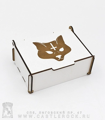 шкатулка кот (белая)