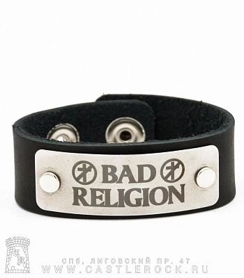браслет кожаный bad religion (широкий)
