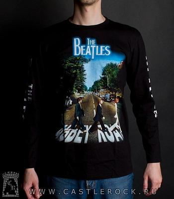 футболка beatles "abbey road" (надпись на переходе) д/р