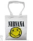 сумка шоппер nirvana (смайл, белая)