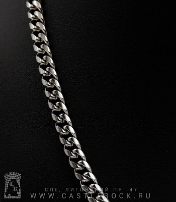 цепь стальная панцирная (звенья усеченные, округлые, 8 мм)