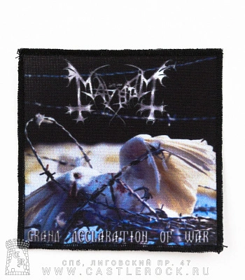 нашивка mayhem "grand declaration of war"