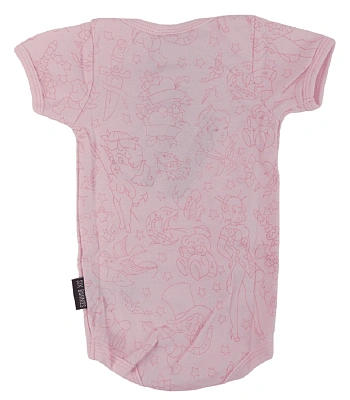 боди детское six bunnies ребра (розовое)