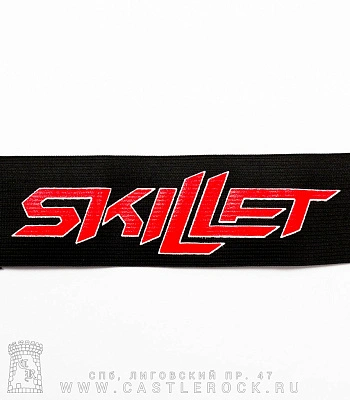 напульсник на резинке skillet (красная надпись)