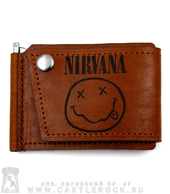 зажим для купюр с держателем карт nirvana (гравировка, ручная работа)