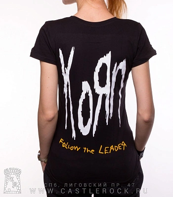 женская футболка korn "follow the leader"