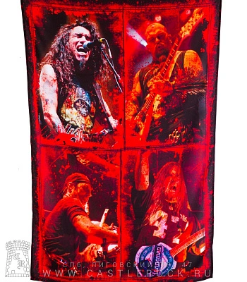 постер тканевый slayer (группа, кровь)