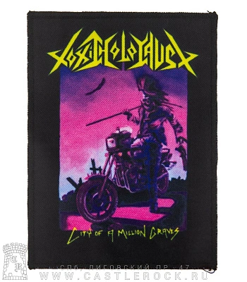 нашивка toxic holocaust "city of a million graves"