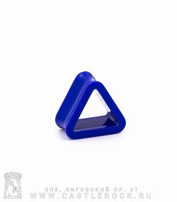 Тоннель Акрил Треугольник (синий) 16 мм