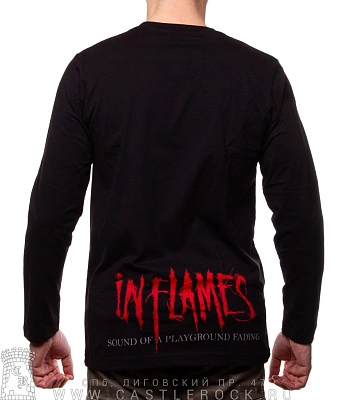 футболка in flames "sounds of a playground fading" (принт темный) д/р