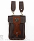 сумка на пояс череп (коричневая)