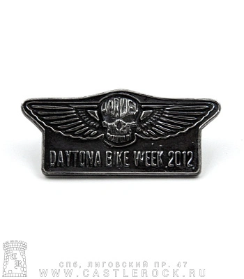 значок цанга череп "daytona bike week 2012"