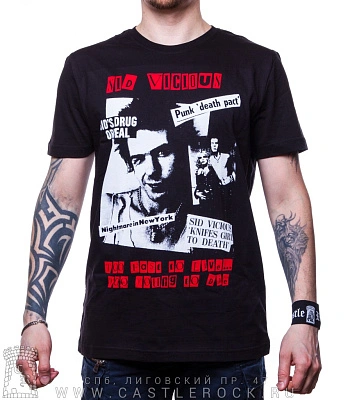 футболка sex pistols sid vicious "too fast to live... too young to die"