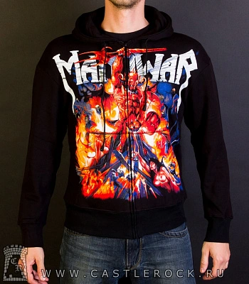 балахон на молнии manowar "louder than hell" (демон)