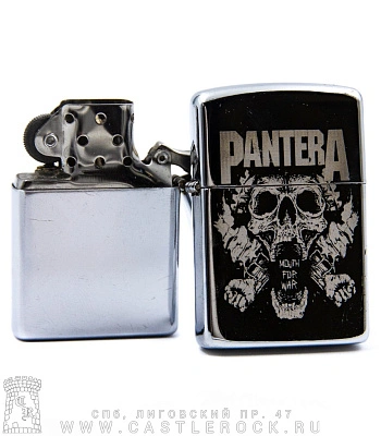 зажигалка с гравировкой pantera "mouth for war"