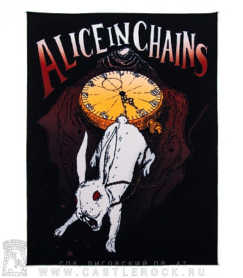 нашивка на спину alice in chains (белый кролик)