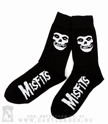носки misfits (лого, черные)