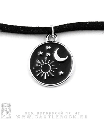 чокер небесные светила (эмаль, текстиль)