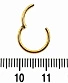 Сегментное Кольцо Кликер Сталь Золотистое 1,2 х 10